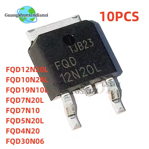 10PCS FQD19N10L FQD4N20 FQD5N20L FQD7N20L FQD10N20L FQD12N20L FQD30N06 FQD7N10 N-channel field-effec