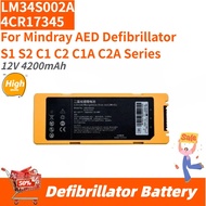 High Quality LM34S002A 4CR17345 Defibrillator Battery 12V 4200mAh for Mindray AED Defibrillator S1 S