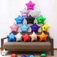 10 inches INS 3D Five pointed star shape birthday party decorations aluminum foil balloon 6pcs/pack