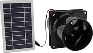 Generic 10W 12V Solar Powered Exhaust Fan for Round Pipe ABS Solar Panel Ventilation Fan Kit for Pet