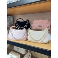 Pink Butterfly Baguette Baguette Bag Women 2025 New Style Pearl Metal Chain Diamond Underarm Bag Cas