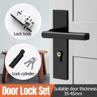 [✅SG Ready Stock]Rectangle Door Lock HDB Room Door Lock Bathroom Handle Lockset High Quality