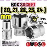 20mm, 21mm, 22mm, 23mm, 24mm - BOX SOCKET WRENCH FORCE TOOLS TAIWAN SPANNER 20 21 22 23 24 LONG DEEP