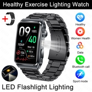 2025 New Health Management Smart Watch Micro Check Blood Fat Custom DIY Dials LED Flashlight 100+ Sp
