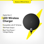 Baseus 15W Digital LED Display Gen 2 Wireless Charger With 1.5 m charge cable Supports Samsung S21 S