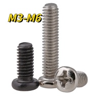 [XNY] Phillips Screw M4/M5/M6 Black Electronic Small Screw Hard Glasses Screw