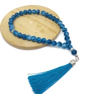 EXCLUSIVE SYNTHETIC STONE TASBIH BLUE BEAD 33 PIECES 8MM TASBIH TASBIH BRACELET 33 PRAYER BEADS