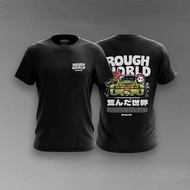 T Shirt ROUGH WORLD RWB Customized Design Pattern T Shirt (XS-5XL) Black/White