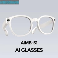 ARTISTICHAVEN AI Smart Glasses, 2 in 1 AIMB-S1 Smart AI Glasses, Augmented Reality Real-time Transla