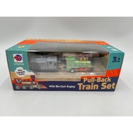 [Toy Brother Sister] Alloy Pull Back Locomotive (Link) Exquisite Gift Box Train Toy Link Retro Chimn