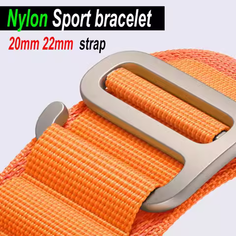 20mm 22mm Band For Samsung Galaxy Watch 7 6 5 Pro 4 classic Nylon Sport bracelet correa amazfit bip 