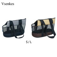 Vsenkes Foldable Cat Carrier Shoulder Bag, Large Tote, Dog Travel Carrier Bag, Portable Rabbit Bunny
