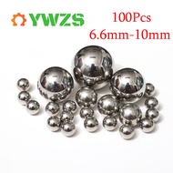 100Pcs 6.6mm-10mm Bearings Steel Balls - Solid Metal Roller Bearing Ball Set for Power Transmission 
