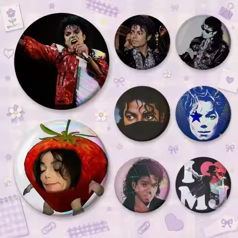 Michael Jackson Brooches Cartoon Badge Pins Backpack Hat Accessories Friend Gift