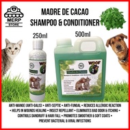 ❁ ❃ ❦ WOOF Madre De Cacao Dog and Cat Shampoo & Conditioner Anti-Galis, Anti-Kuto, Mabango 250ml, 5