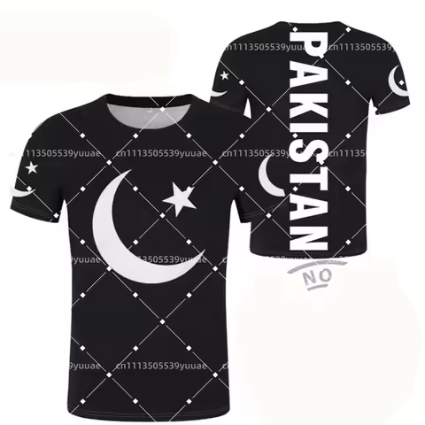 New Pakistan Flag Emblem Men Women Peace And Love Theme Short sleeve T-shirts Fashion Pakistan socce