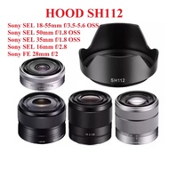 Plastic Hood SH-112 for Sony SEL 50/1.8, SEL 18-55/3.5-5.6, SEL 35f1.8 cameras