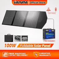 VANPA 100W Foldable/Sun Solar Panel Cells Charger DC/Type-C/USB Output for Portable Power Station