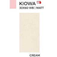 KERAMIK MERK PLATINUM TIPE KIOWA UK 30X60CM WARNA CREAM PERMUKAAN MATT UNTUK DINDING ATAU LANTAI