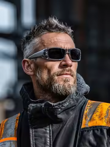 MAXJULI Z87 Polarized Sunglasses Men Wrap Around Sport Driving UV400 Retro Vintage Shield Safety Gla