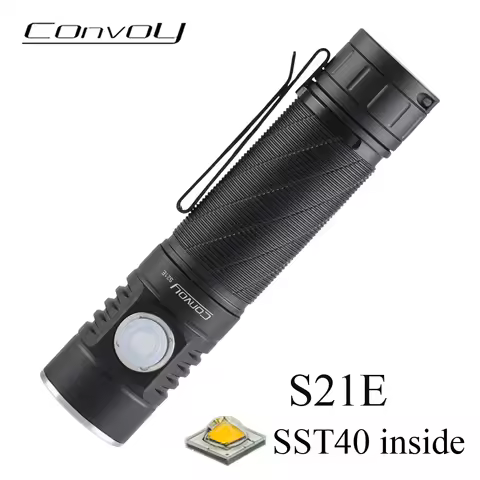 Convoy S21E Flashlight SST40 Led Lanterna 21700 Flash Light Torch 2400lm Fishing Lamp Work Light Typ