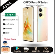 OPPO Reno9 Pro 5G Dimensity 8100-Max / OPPO Reno9 Pro + Plus China Rom Snapdragon 8 + Gen 1 สมาร์ทโฟน 5G 4500Mah Google Play OTA NFC AMOLED 120HZ