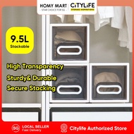 Citylife Drawer Storage Box 9.5L Storage Box Sturdy Durable Storage Box Plastic Cabinet Organizer