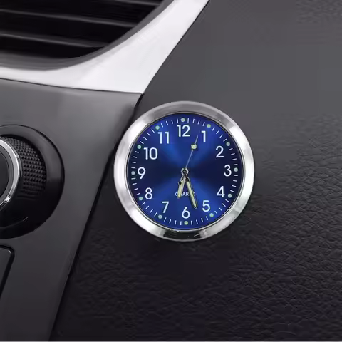 Car Mounted Metal Clock Steel Casing Easy To Install Save Space The Type Of Noctilucence Practical D