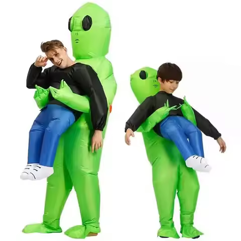 ET Alien inflatable suit Alien Monster Inflatable Costume Scary Green Alien Cosplay Costume For Adul