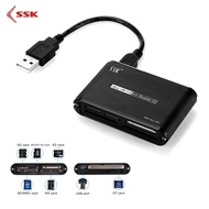 SSK Memory Card Reader - Micro SD/ SD / CF/ M2 / MS Card Reader