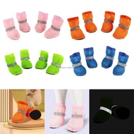 CH* Dog Mesh Shoes for Small Medium Dogs  Protectors Dog Shoes Antislip Dog Shoes Reflective Dog Sho