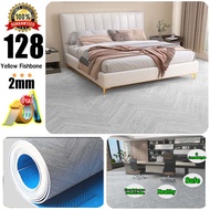 COD vinyl floor 1PCS=20㎡ linoleum rubberized makapal Wood Grain Floor Mat Thick and wear-resistant