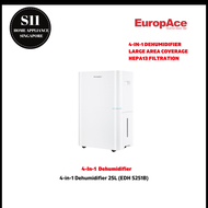 EuropAce 4-in-1 Dehumidifier 25L - EDH 5251B *  2 YEARS LOCAL WARRANTY