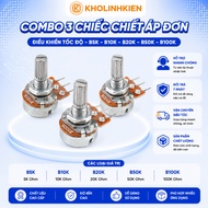 Combo of 3 single potentiometers, speed control potentiometers B5K B10K B20K b50k b100k Kholinhkien