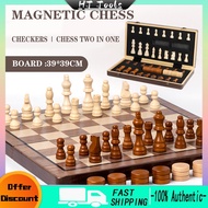 Wooden Chessboard Folding Board Chess Game International Chess Set For Family Activities.