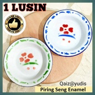 Piring Seng 1 LUSIN Murah Tebal 22 CM / Piring Enamel /