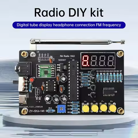 DIY RDA5807M Radio Kit 87-108MHz Radio Module Electronic Soldering Assembly Parts with Digital Tube 