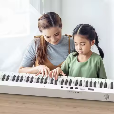 Folding 88 Keys Electronic Piano Portable Bluetooth MIDI Controller Electronic Pianos Beginners Keyb