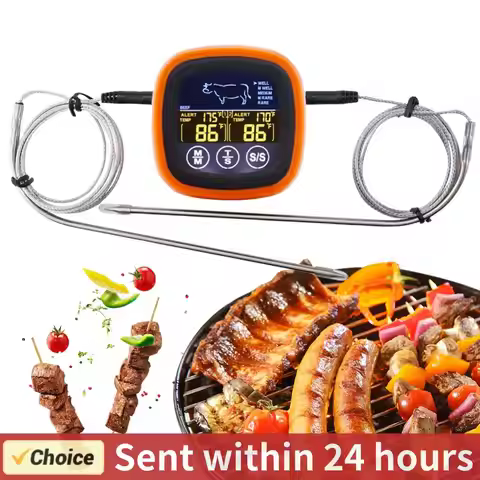 Digital Steak BBQ Timer Cooking Tools Touch Screen Waterproof Meat Temperature Probe Kitchen Meat Pr