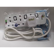 3 Gang & 4 Gang & 5 Gang Trailing Socket & 3 Way T-adaptor