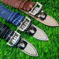 Patek Phillipe Nautilus 5711 Genuine Leather Watch Strap In Buckle