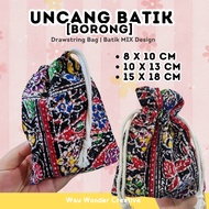 50pcs DOORGIFT UNCANG BATIK | Drawstring Pouch Goodies wedding event | doorgift murah