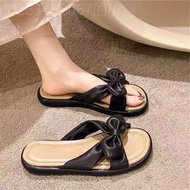 Dép nữ quai ngang / quai chéo dép lê nữ xoắn nơ xinh đẹp dễ mang - phom bé lấy tăng lên 1 size