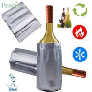 PEARLMY Insulated Wine Sleeve, Refrigerant Gel Reusable Wine Cooler Bag, Rapid Ice Less Silver  33cm