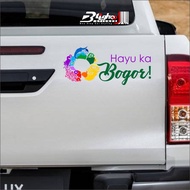 BLIGHOO Cutting Sticker Hayu Ka Bogor Cool Color Beautiful Car Glass Sticker Love City Indonesia Uni