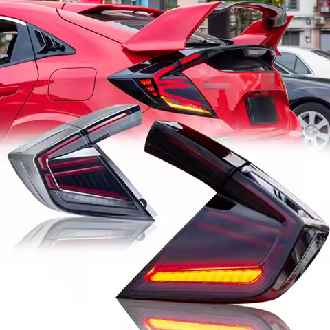Top Quality LED Taillights E9 E-mark Modified Taillight Assembly Plug and Play for Civic's 10th Hatc