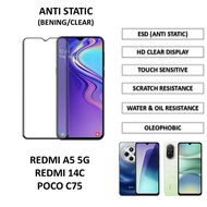TG TEMPERED GLASS ANTIBSTATIC ESD REDMI 14C A5 5G poco C75