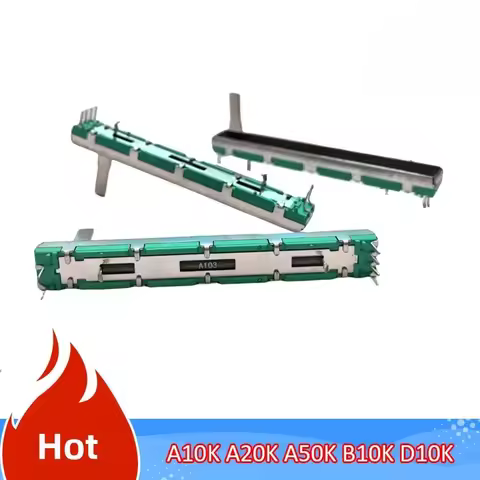 5PCS Liner Potentiometer Mixer Fader Variable Resistors B103 10K Ohm 75mm Dual Channel Fader A10K A2