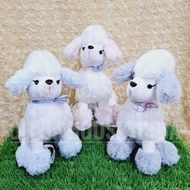 White Poodle Doll Ribbon Poodle Dog Doll Doggy Poodle Doll