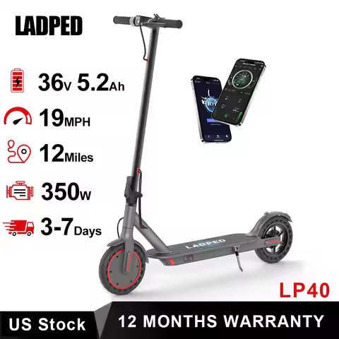 LADPED LP40 Electric Scooter 350W 19mph APP Smart Control 4 Speed Modes Foldable Electric Scooter 16